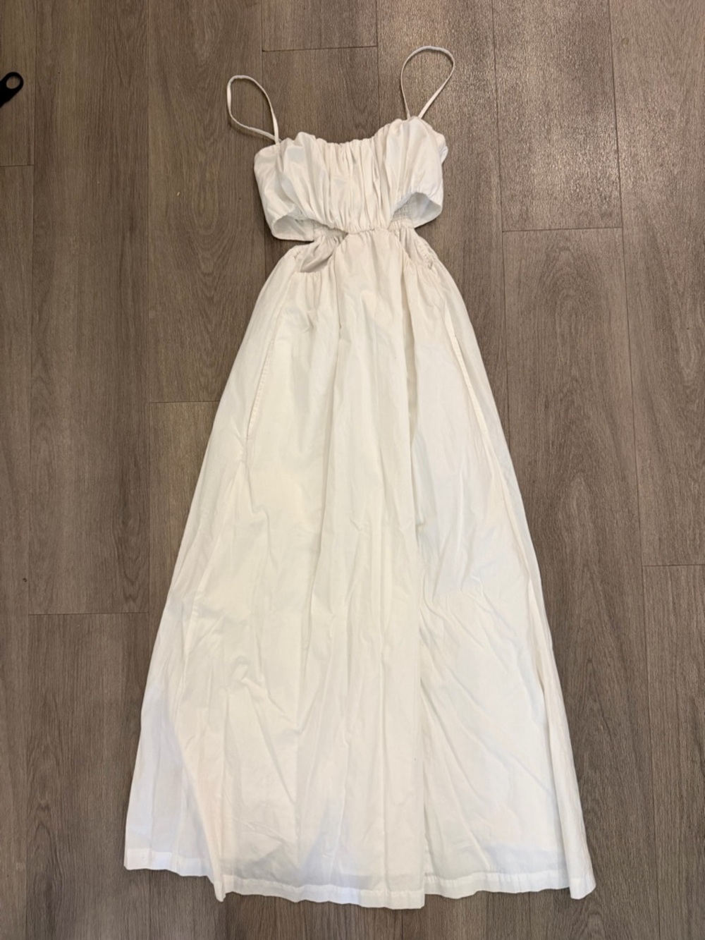 Abercrombie & Fitch white cut-out maxi dress